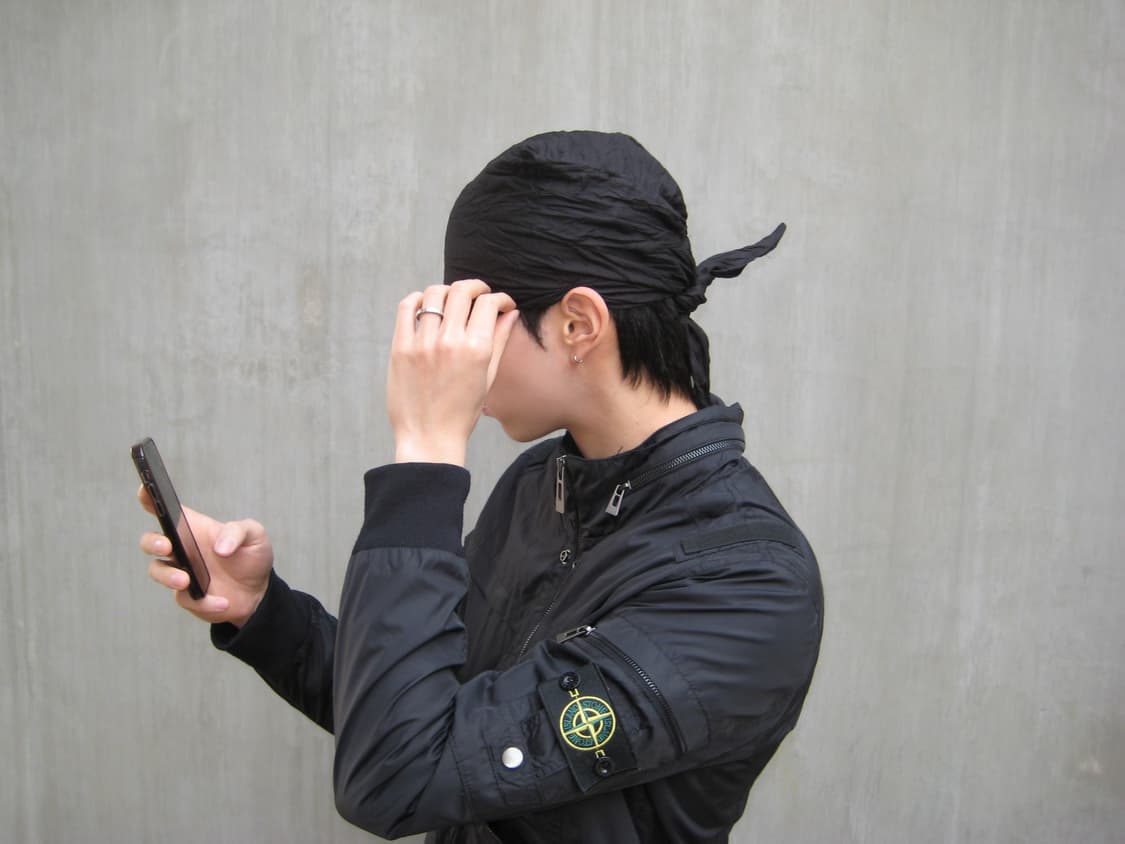 남여공용 링클 베이직 듀렉 헤어두건 비니  상품이미지8