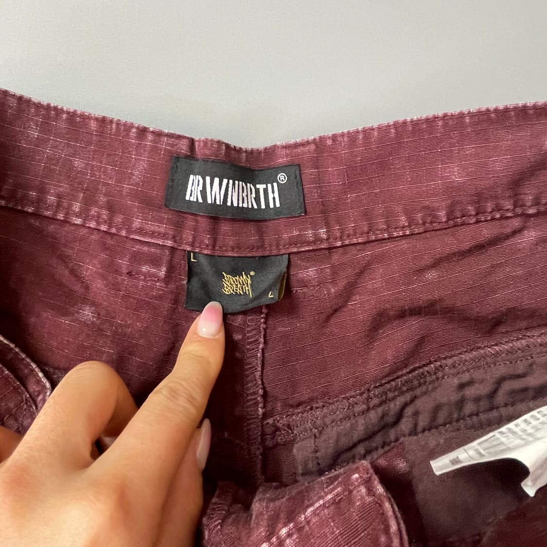 브라운브레스 버건디 카고 버뮤다팬츠 L 상품이미지4