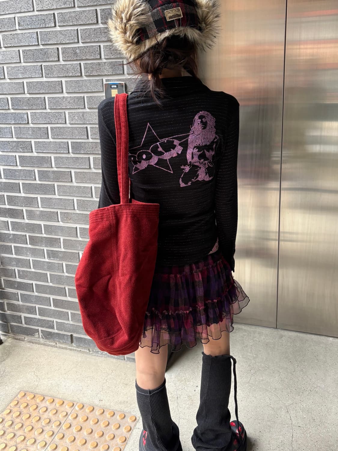 히스테릭글래머 백로고 글리터 셔츠 상품이미지2