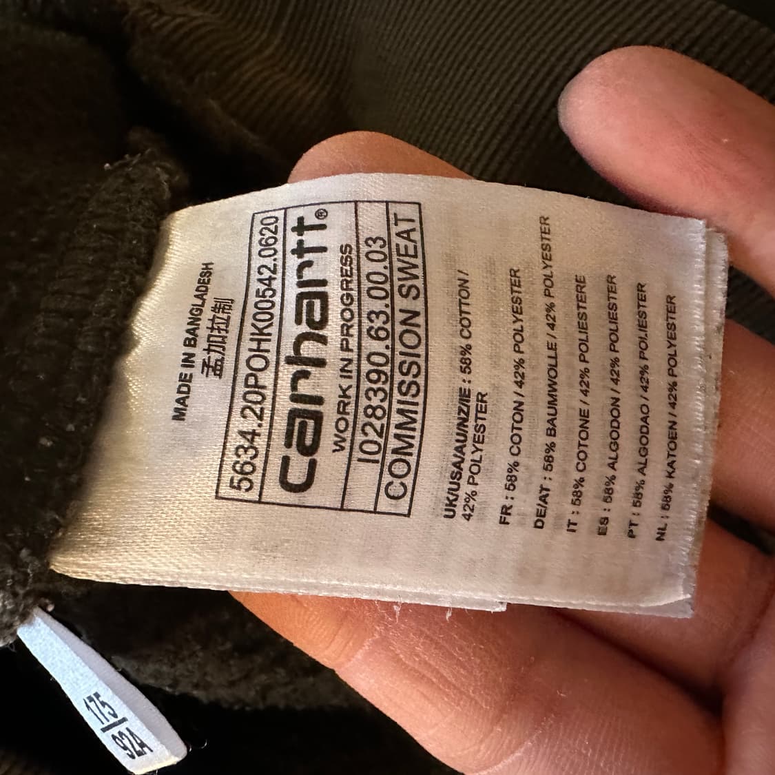 칼하트 wip 올리브그린 맨투맨 상품이미지4