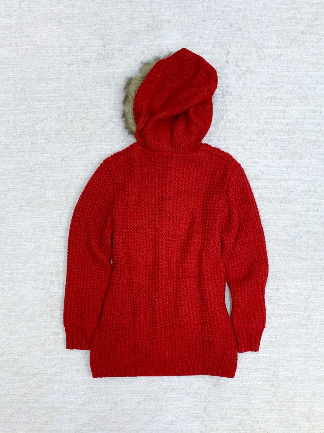  Red Knit Fur Outer 상품이미지3