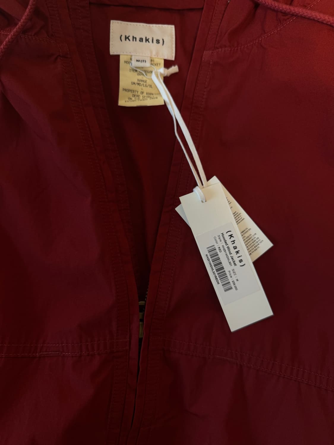 카키스 khakis 후드 윈드자켓 M사이즈 새제품 상품이미지3
