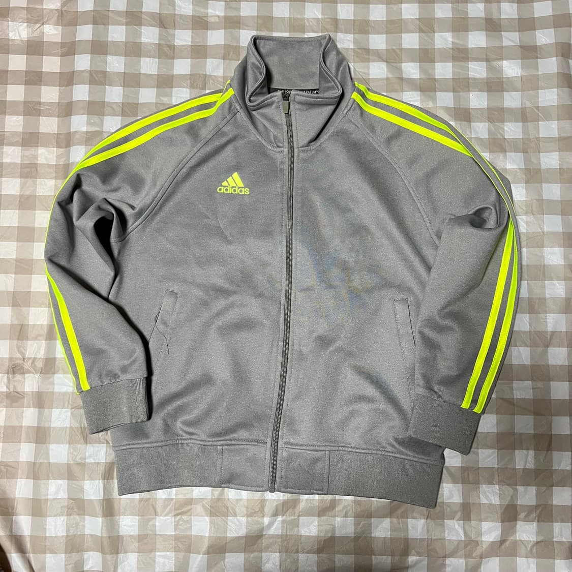 아디다스 마샬아츠 져지 회색형광 XS 집업 삼선 트랙탑 그레이 상품이미지1