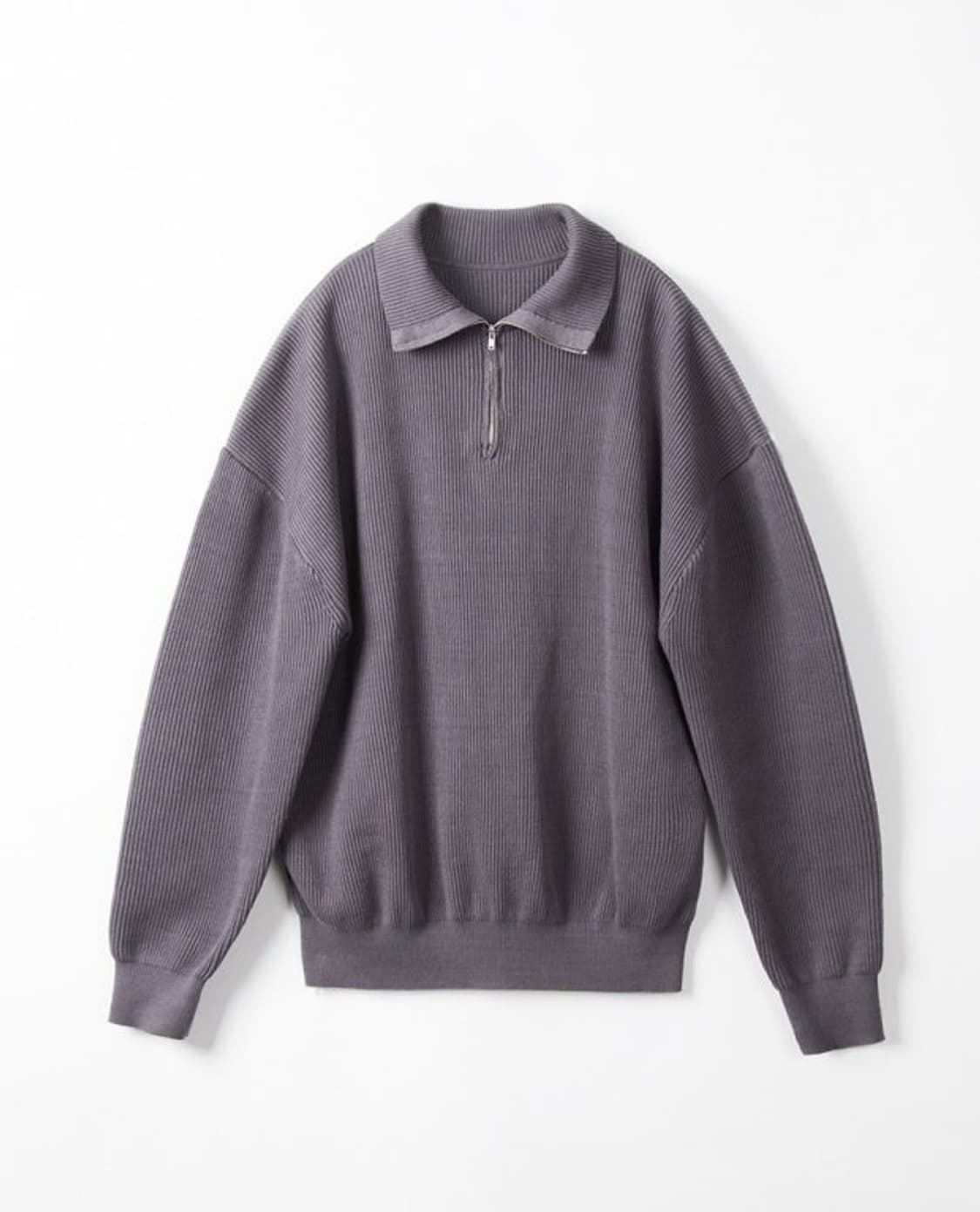 마티스더큐레이터 코튼 하프집업 니트 그레이 3사이즈 상품이미지1