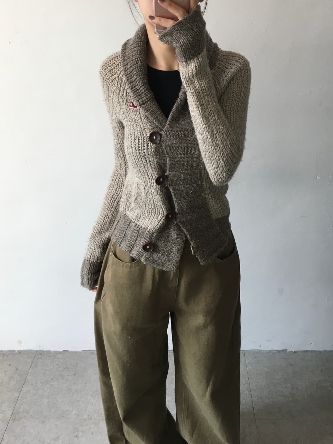 홀리스터 짜임패턴 가디건 상품이미지1