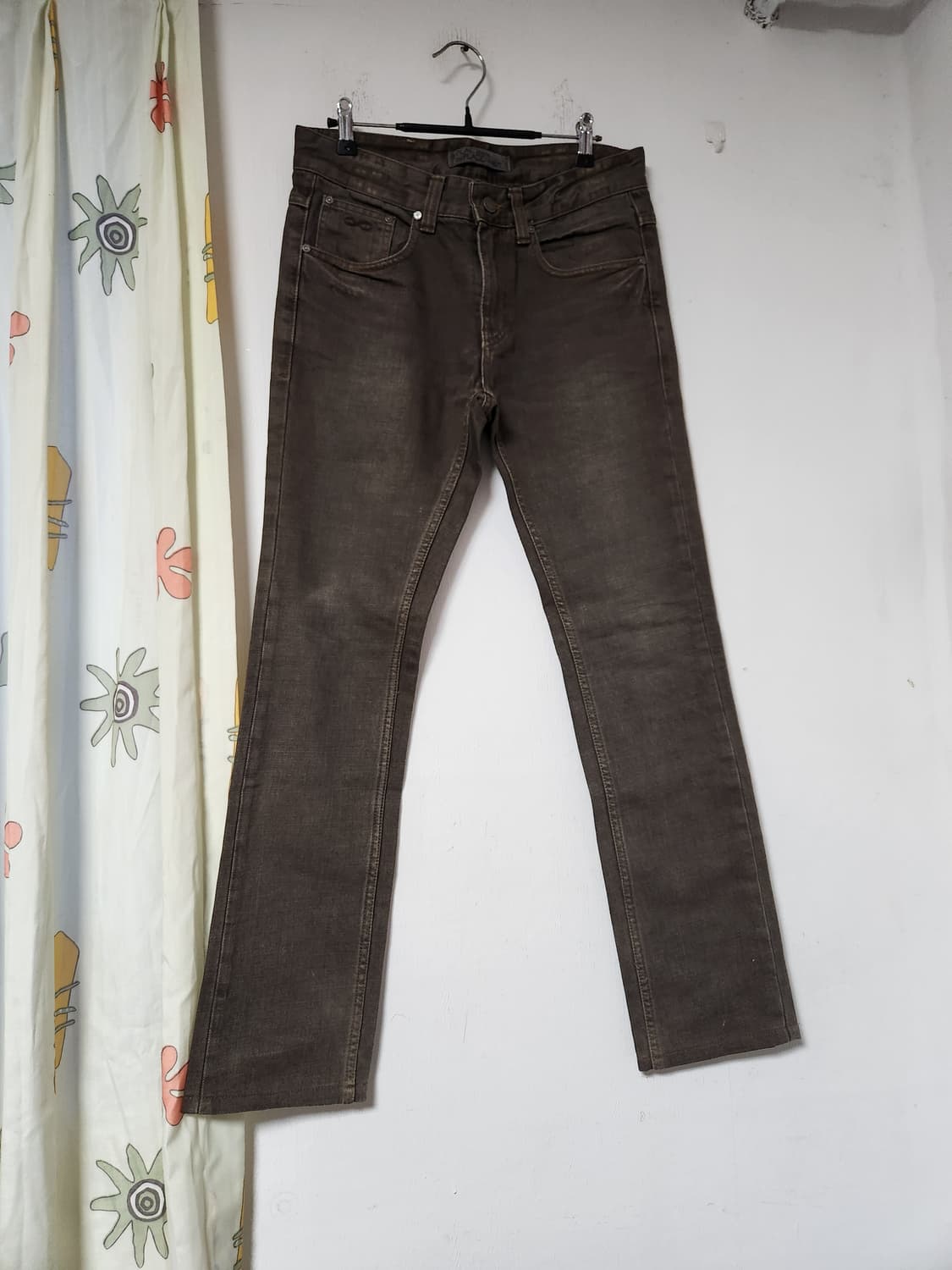 플락진 브라운 워싱 데님 팬츠30 상품이미지1