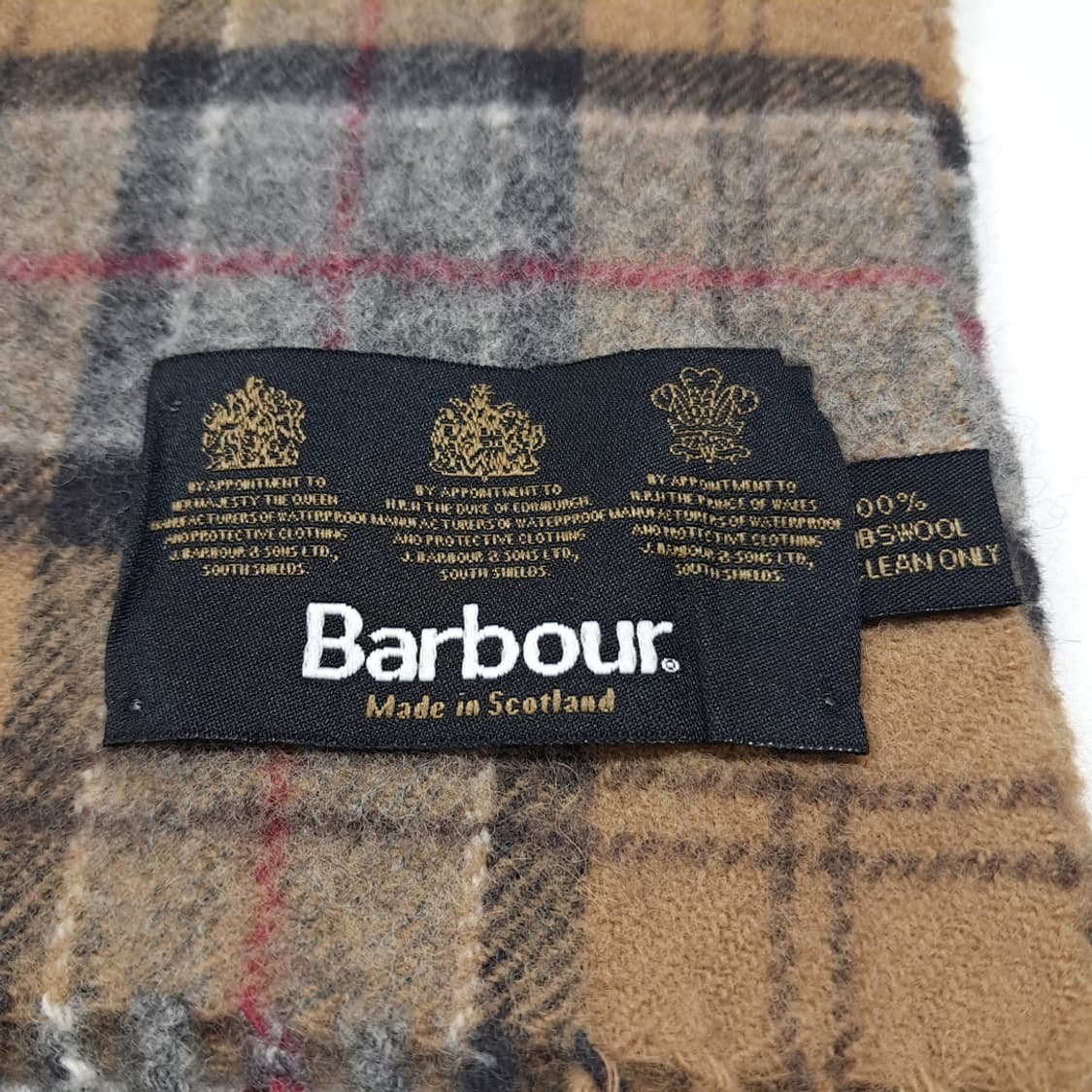 MX494 바버 90s 스코틀랜드판 램스울 클래식타탄 머플러 목도리 상품이미지4