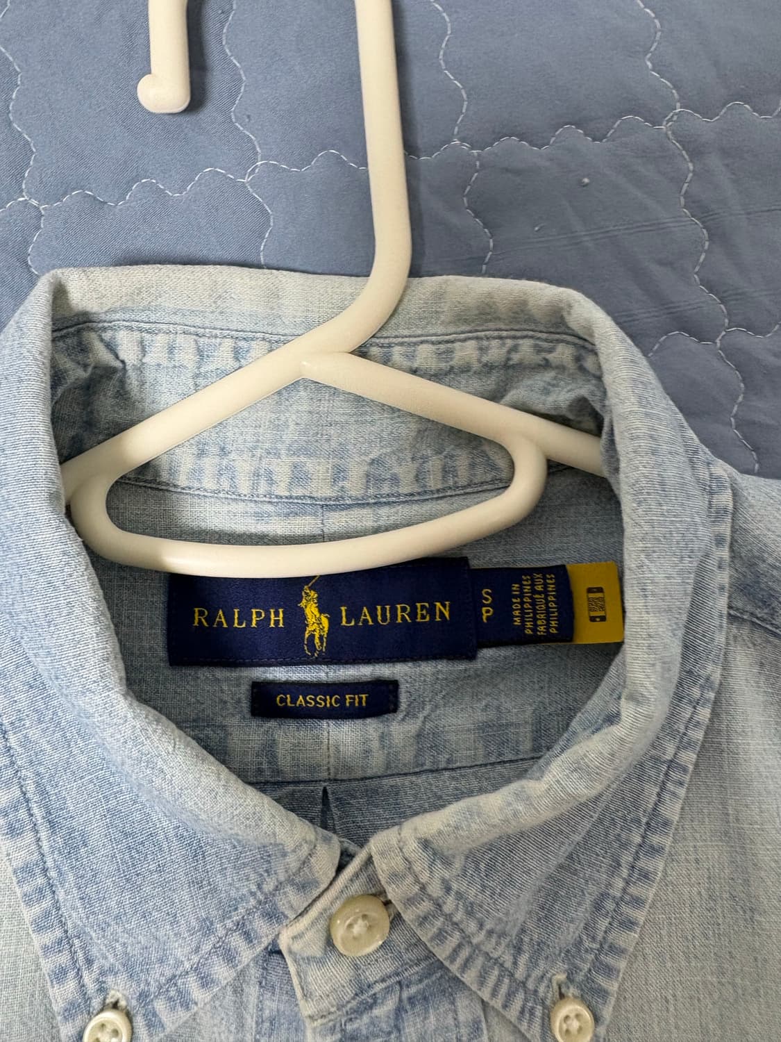 폴로 클래식핏 연청 데님 셔츠 S 상품이미지2