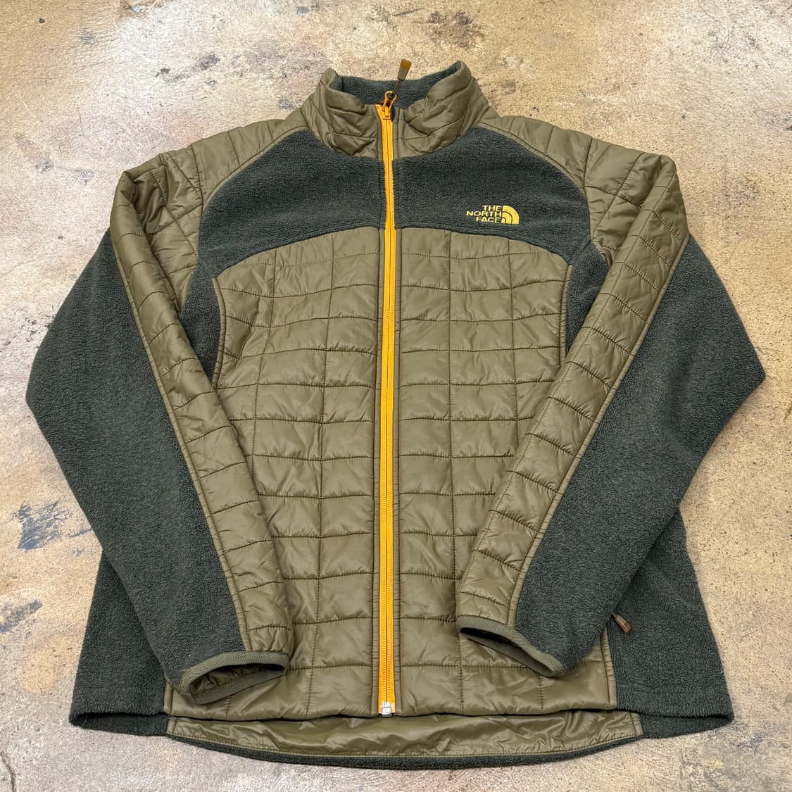 [정품/L] 노스페이스 퀼팅 패딩 플리스 자켓 카키 b18 상품이미지2