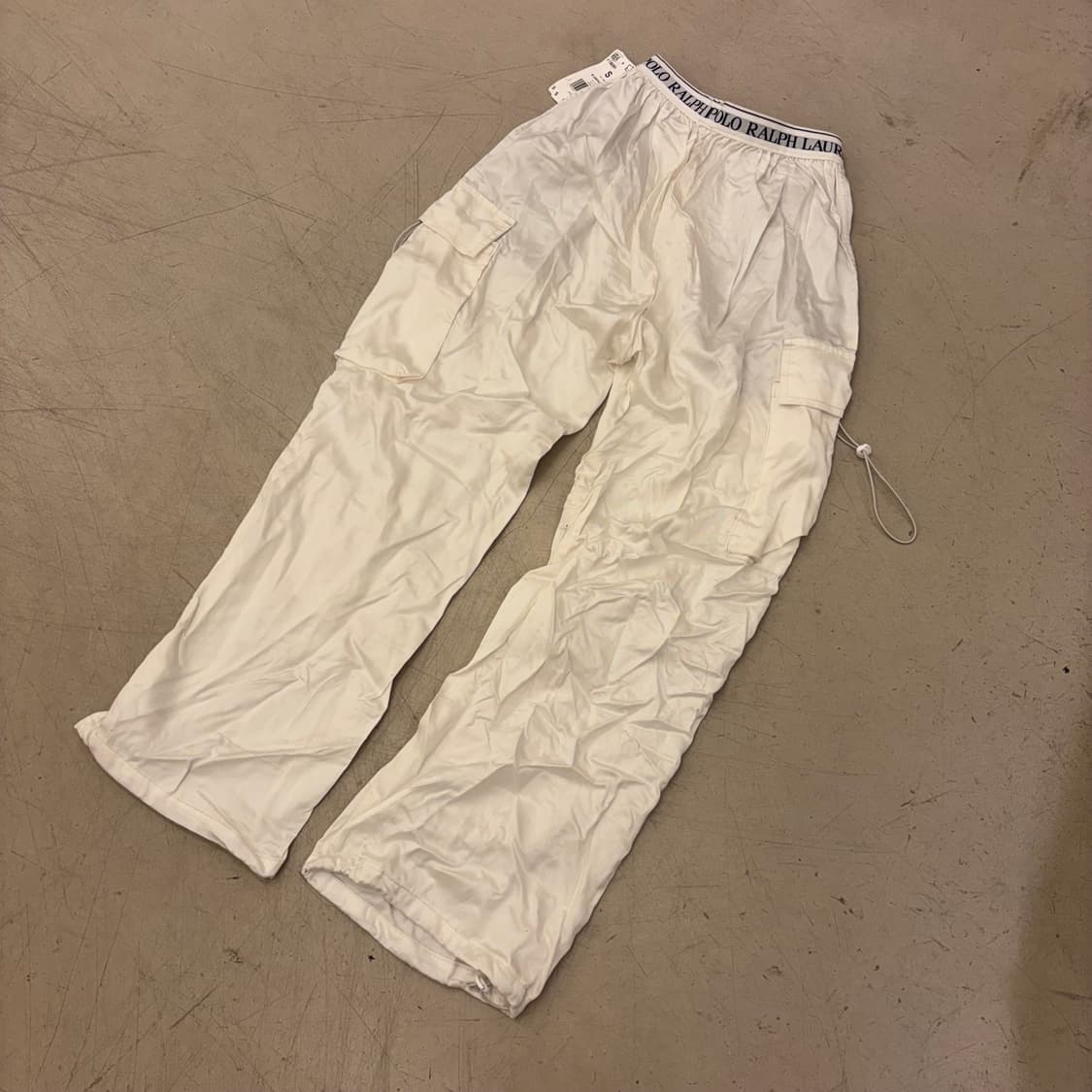 폴로 밴딩 카고 화이트 팬츠 상품이미지3