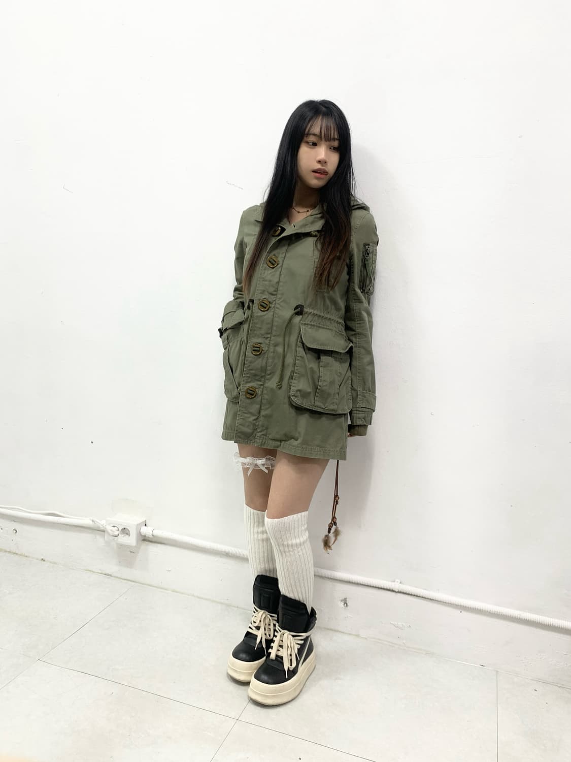 [TOMMY HILFIGER] 타미힐피거 y2k 카키 야상 자켓 상품이미지1