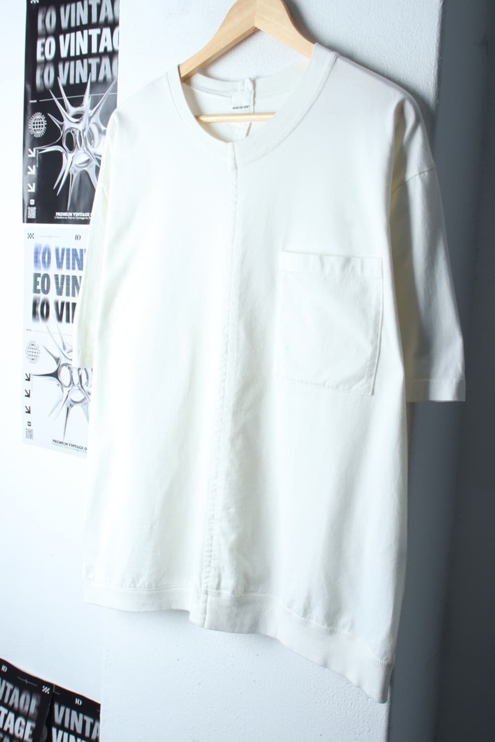 (L-2XL) 사쥬 드 크레 반팔 티셔츠 코튼 화이트 한정판-7B5B 상품이미지1
