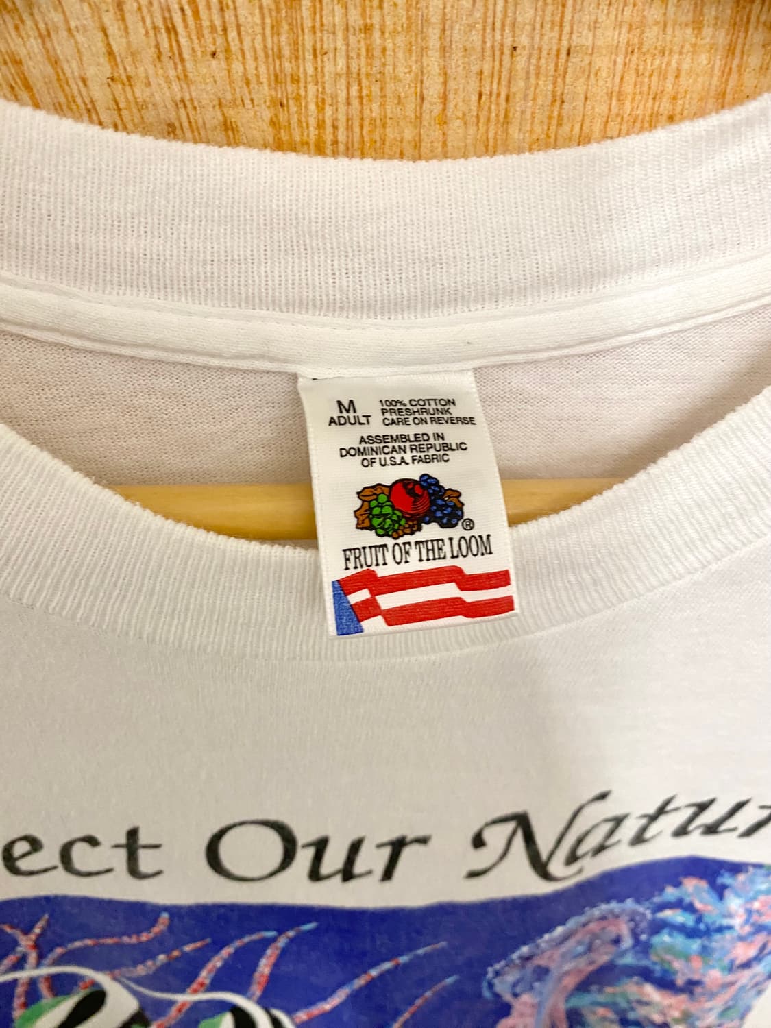 90s fruits of the loom ocean t-shirt 오션 상품이미지6