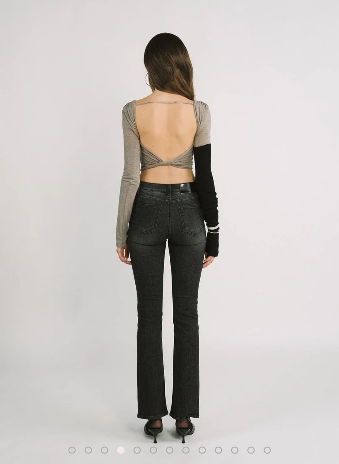 쓰리타임즈 5501 부츠컷 블랙진 사이즈 S 상품이미지3