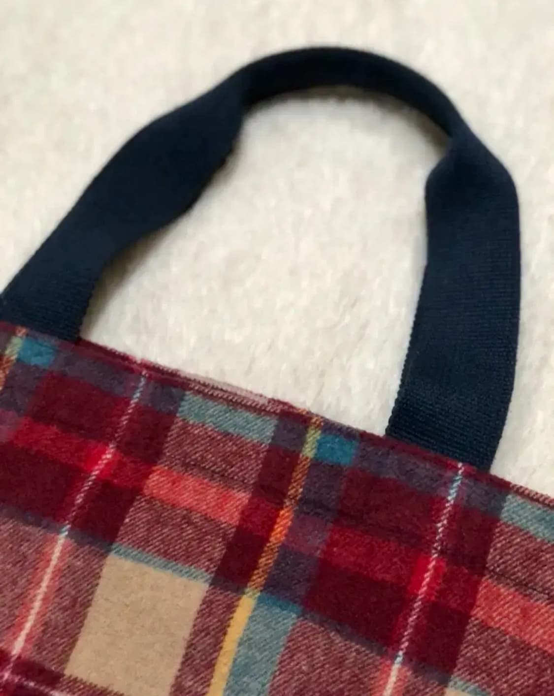 studio CLIP 플란넬 체크 토트백 상품이미지4