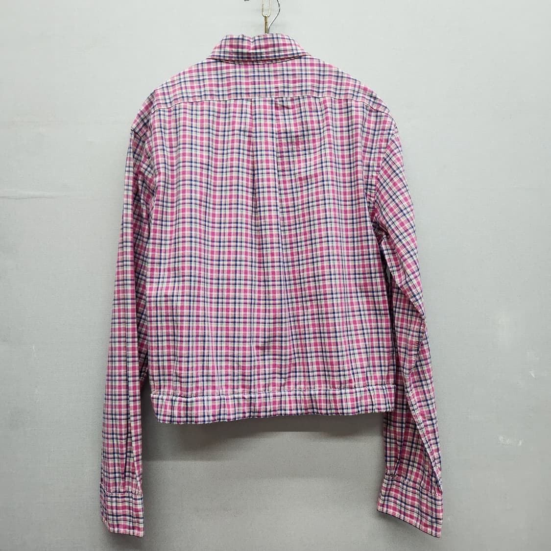 폴로랄프로렌 로고 투 빅포켓 체크 리폼 크롭셔츠 M 상품이미지4