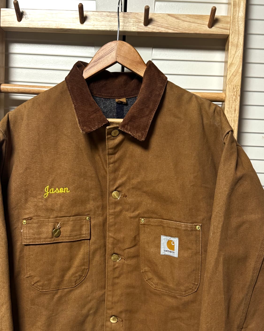 칼하트  C01 미시건 초어 된장 코듀로이 워크 자켓 상품이미지3