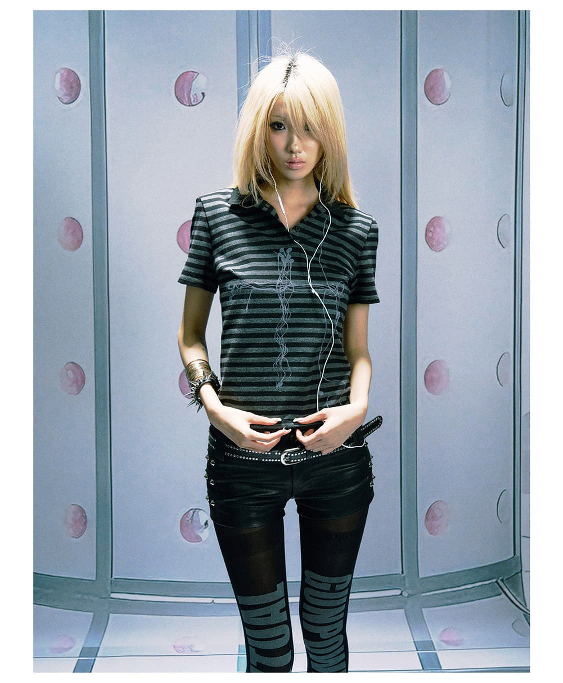 Cross Earphone Graphic Stripe Polo T-Shi 상품이미지7