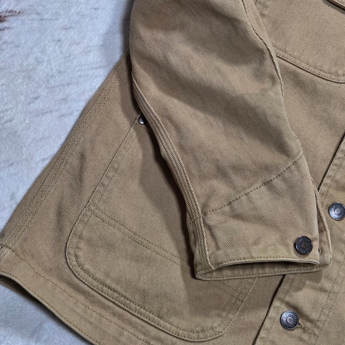 베이지 피그먼트 워싱 포켓 워크 자켓 상품이미지4