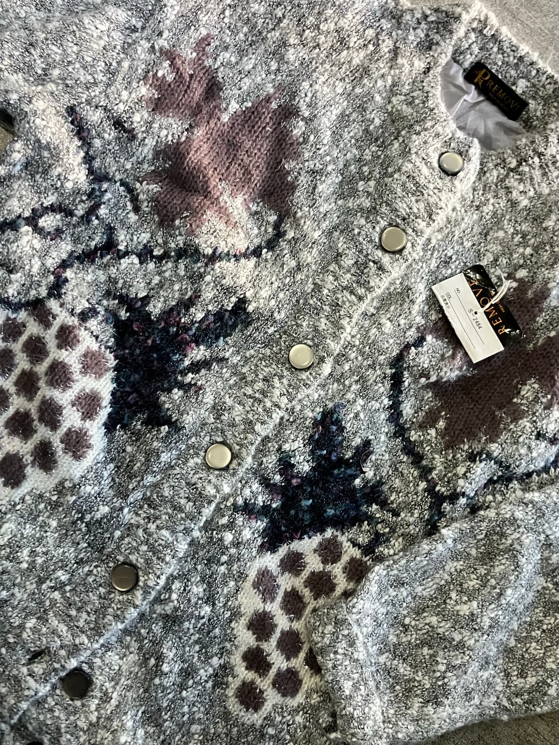 일본빈티지 Premove 올드스쿨아메카지 혁오풍 모헤어니트가디건 상품이미지2