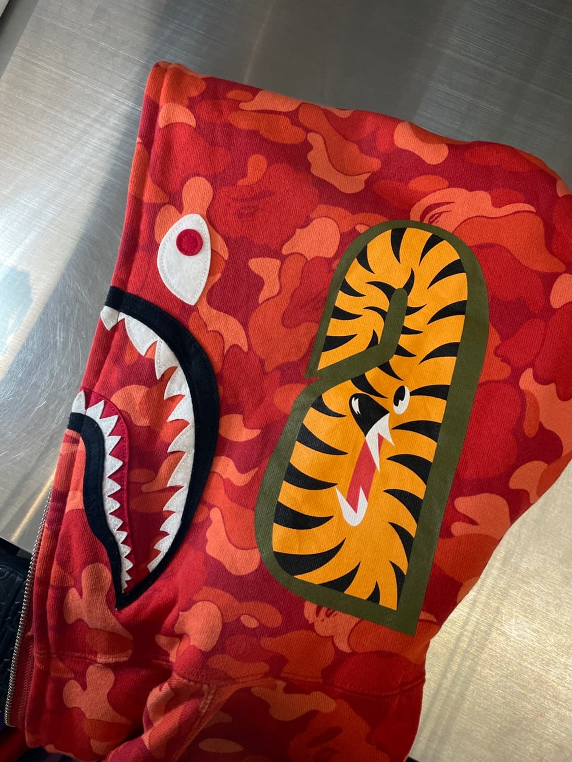 베이프 적계 샤크 풀집업 후디  상품이미지2