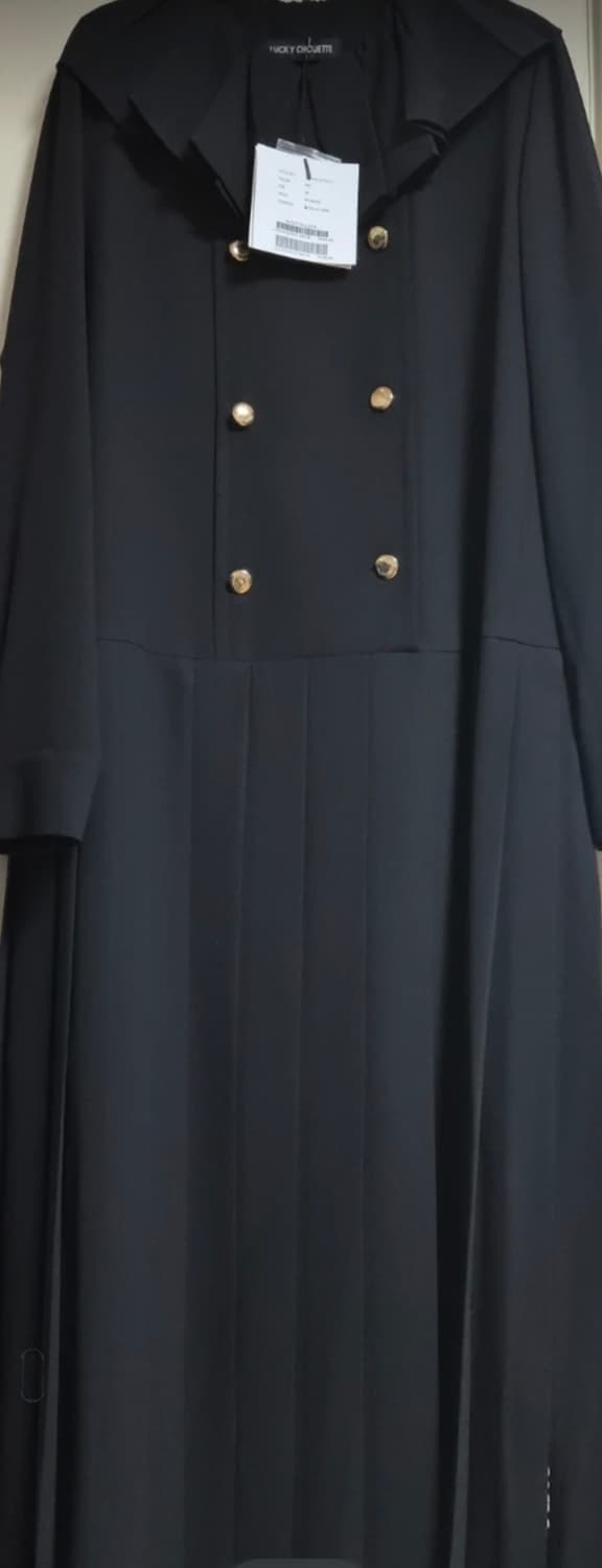 럭키슈에뜨 플리츠 더블 버튼 롱원피스 새상품 상품이미지2