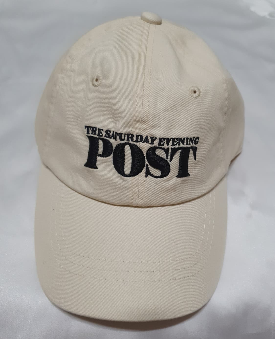 라이트 베이지 레터링  더새터데이이브닝포스트 볼캡 모자 상품이미지3
