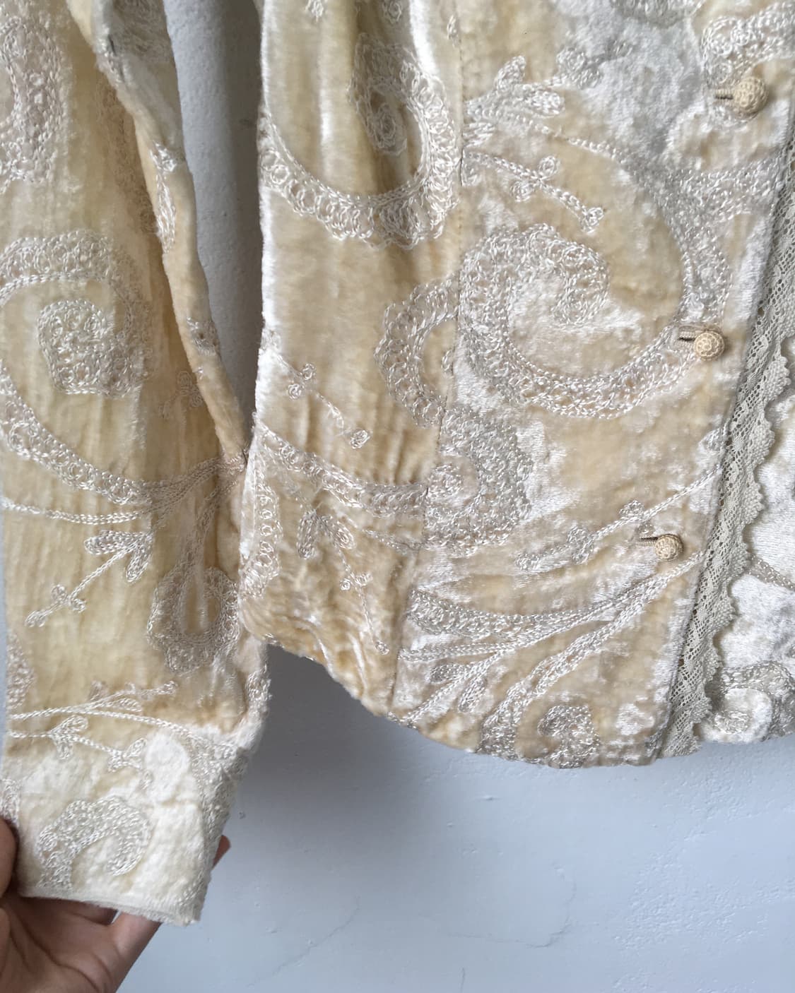 Ornament pattern velvet jacket 상품이미지4