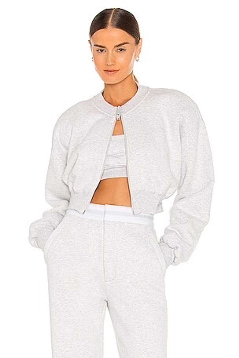 Alexander wang / 알렉산더 왕 크롭 자켓 코튼 그레이 상품이미지8