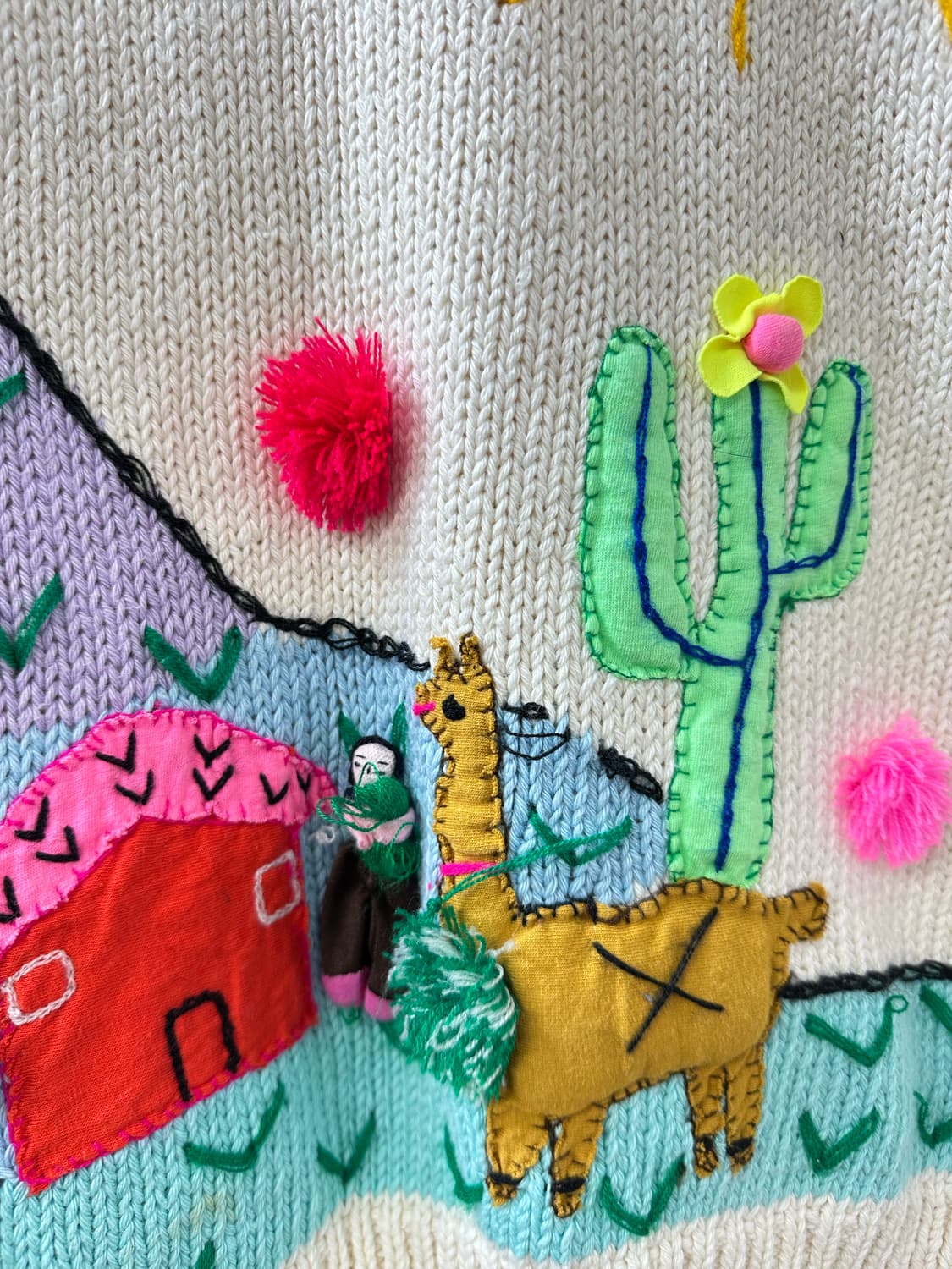 핸드메이드 빈티지 자수 니트 스웨터 상품이미지3