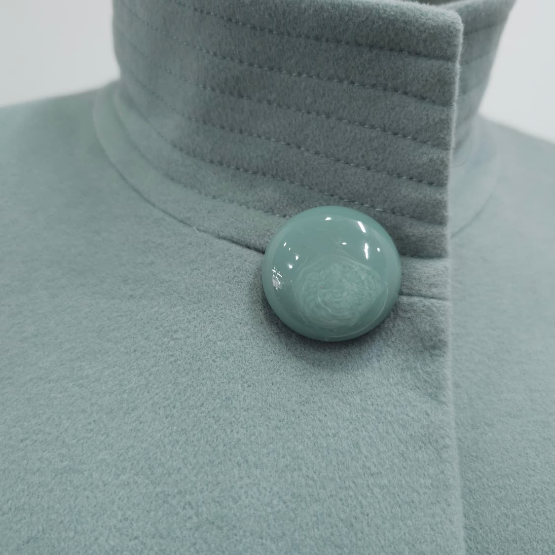 울100% 민트그레이 하이넥 코트 상품이미지7