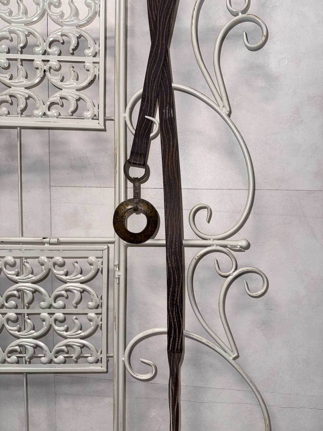 Brown antique wood washing strap belt 상품이미지4