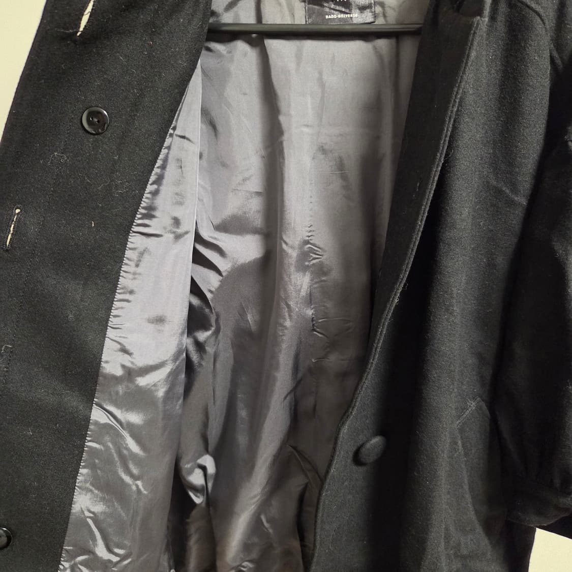 Nano Universe 오버핏 후드 울혼방 코트 자켓 S 상품이미지5