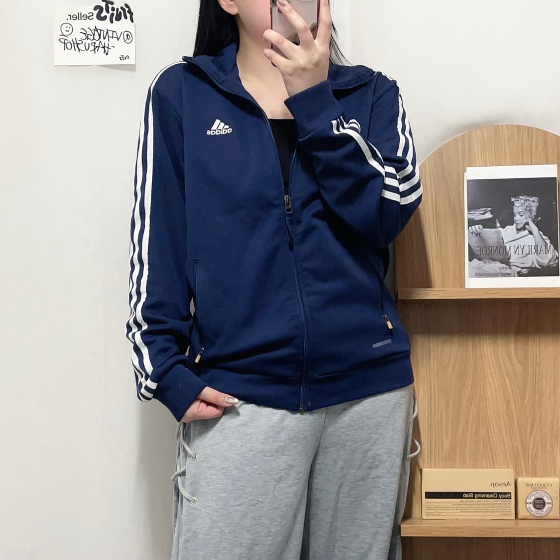 [정품] 아디다스 네이비 삼선 트랙탑 져지 [ 95 ] 상품이미지1