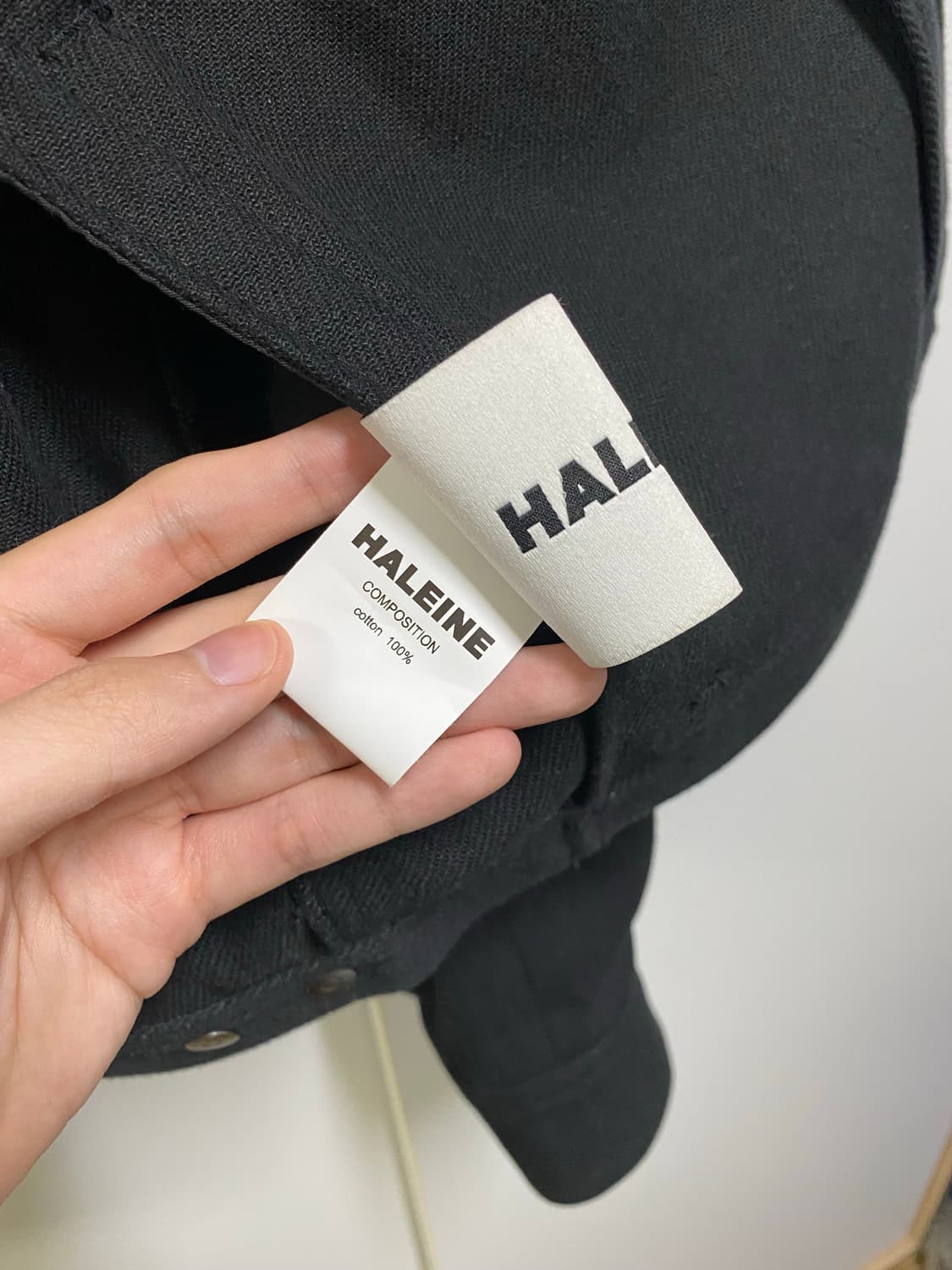 [1]알렌느 카펜터 트윌 데님 바이커 자켓 블랙 상품이미지3