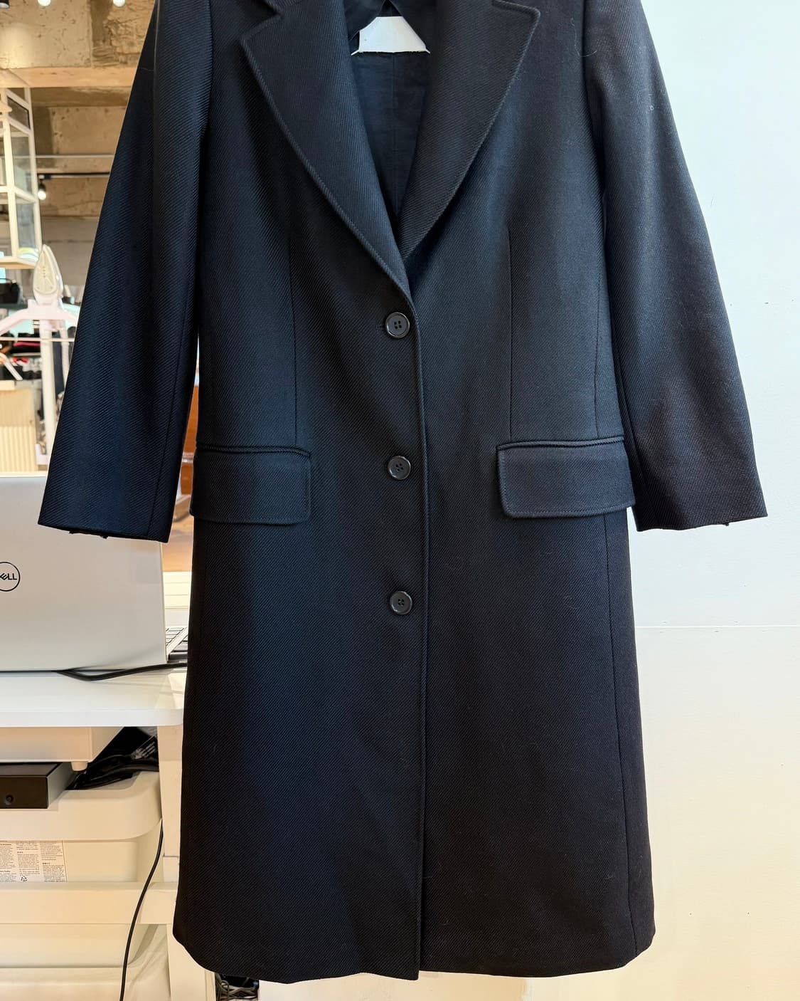 메종 마르지엘라 블랙 블랭크라벨 라나울 코트  상품이미지6
