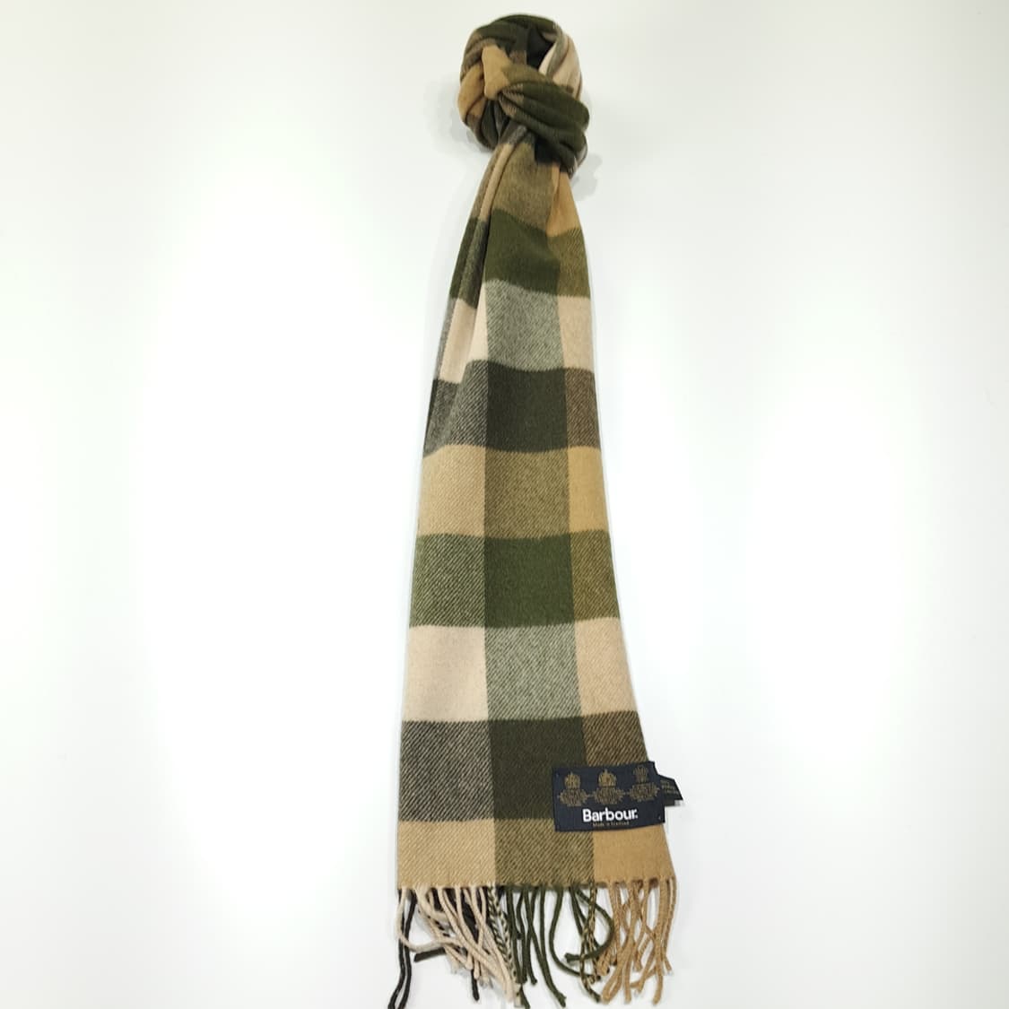 MX447 바버 올리브그린 버팔로체크 머플러 목도리 상품이미지5