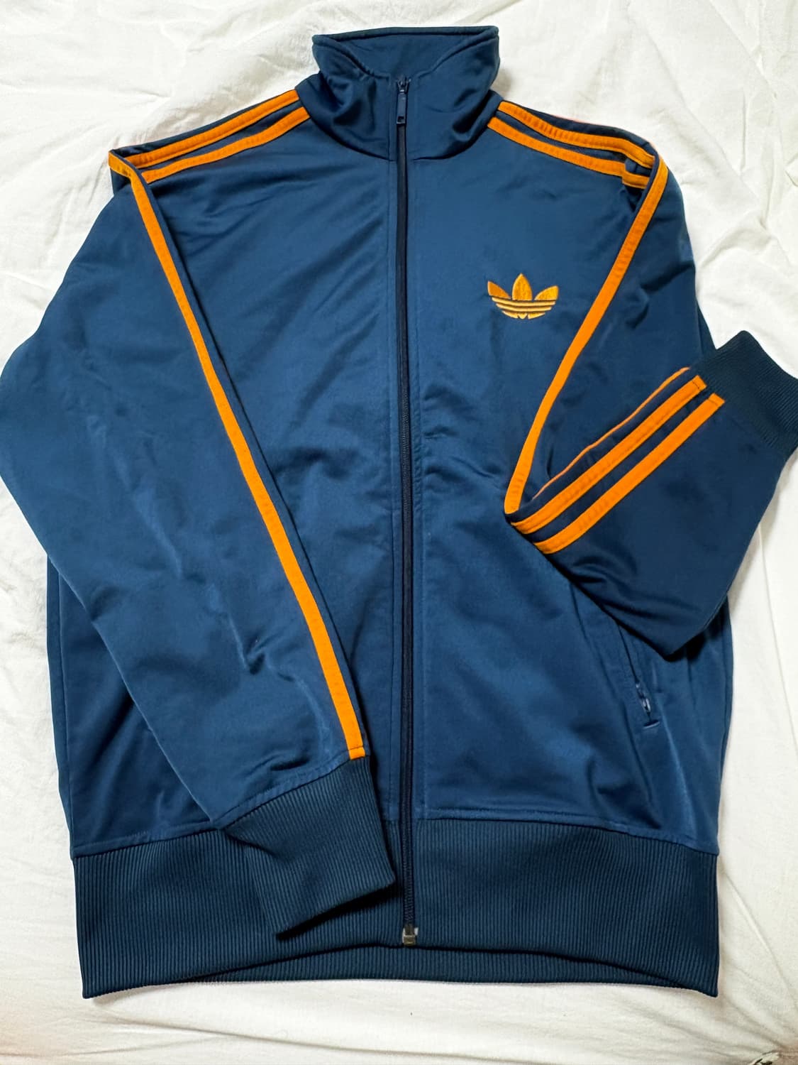아디다스 구파 파이어버드 져지 빈티지 네이비 오렌지 stc 삼선 트랙탑 상품이미지1