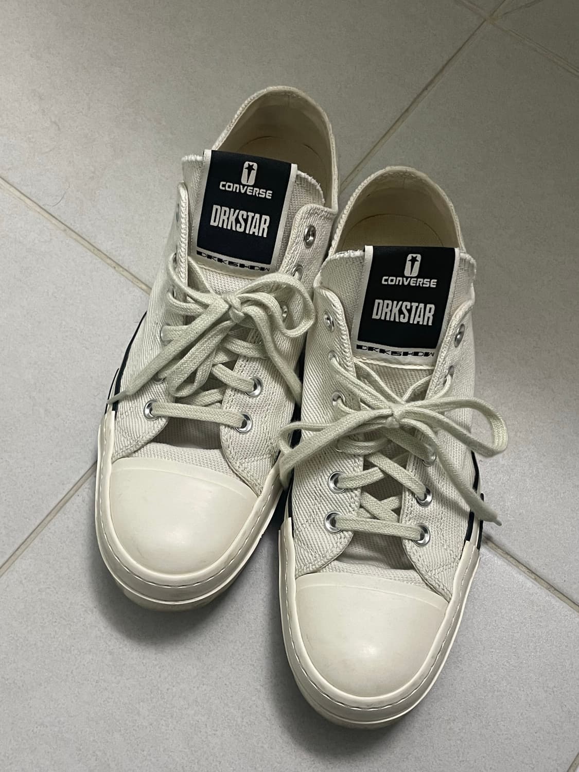 릭오웬스 다크쉐도우 컨버스 로우 화이트 상품이미지1