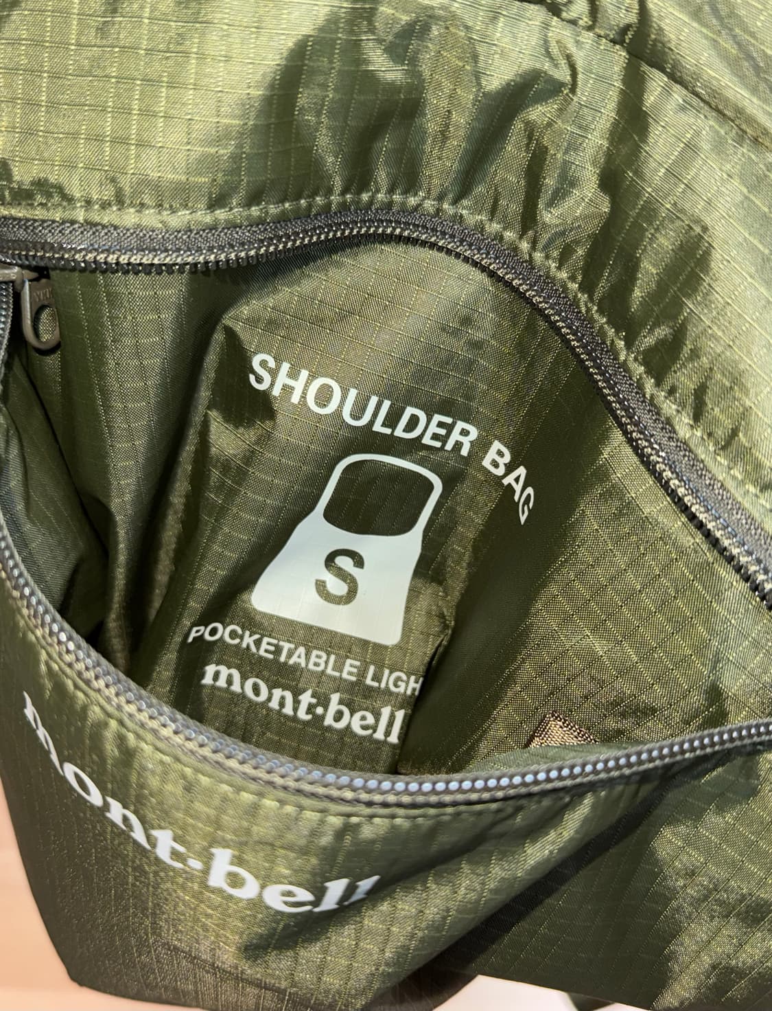 몽벨 포켓터블 라이트 숄더백 크로스백 S 카키 상품이미지5