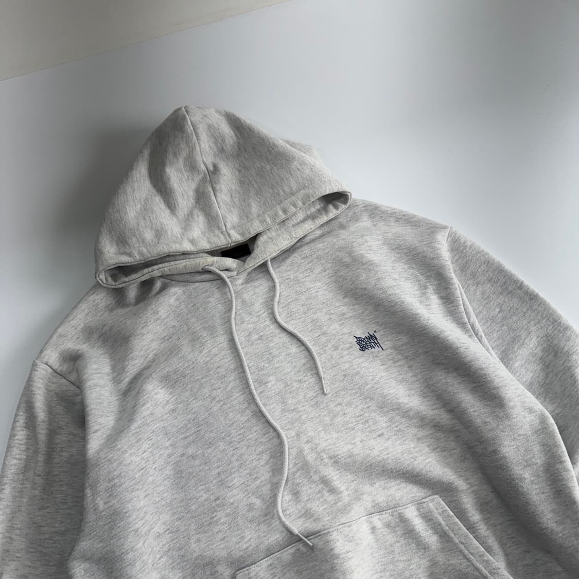 Brown breath 브라운 브레스 백 로고 멜란지 후드티 상품이미지5