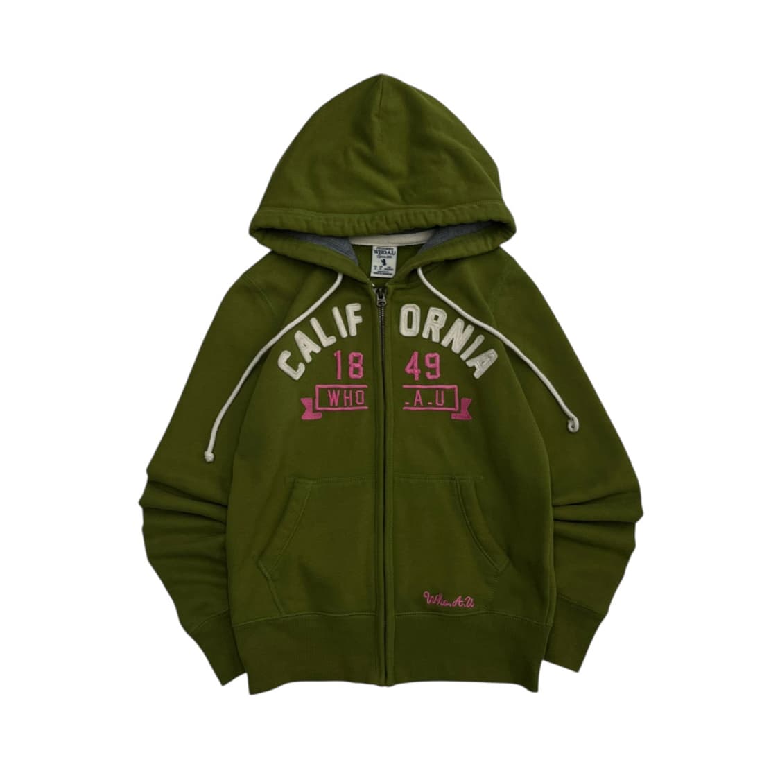 후아유 딸기우유맛 센터로고 말차맛 후드집업 S 상품이미지2