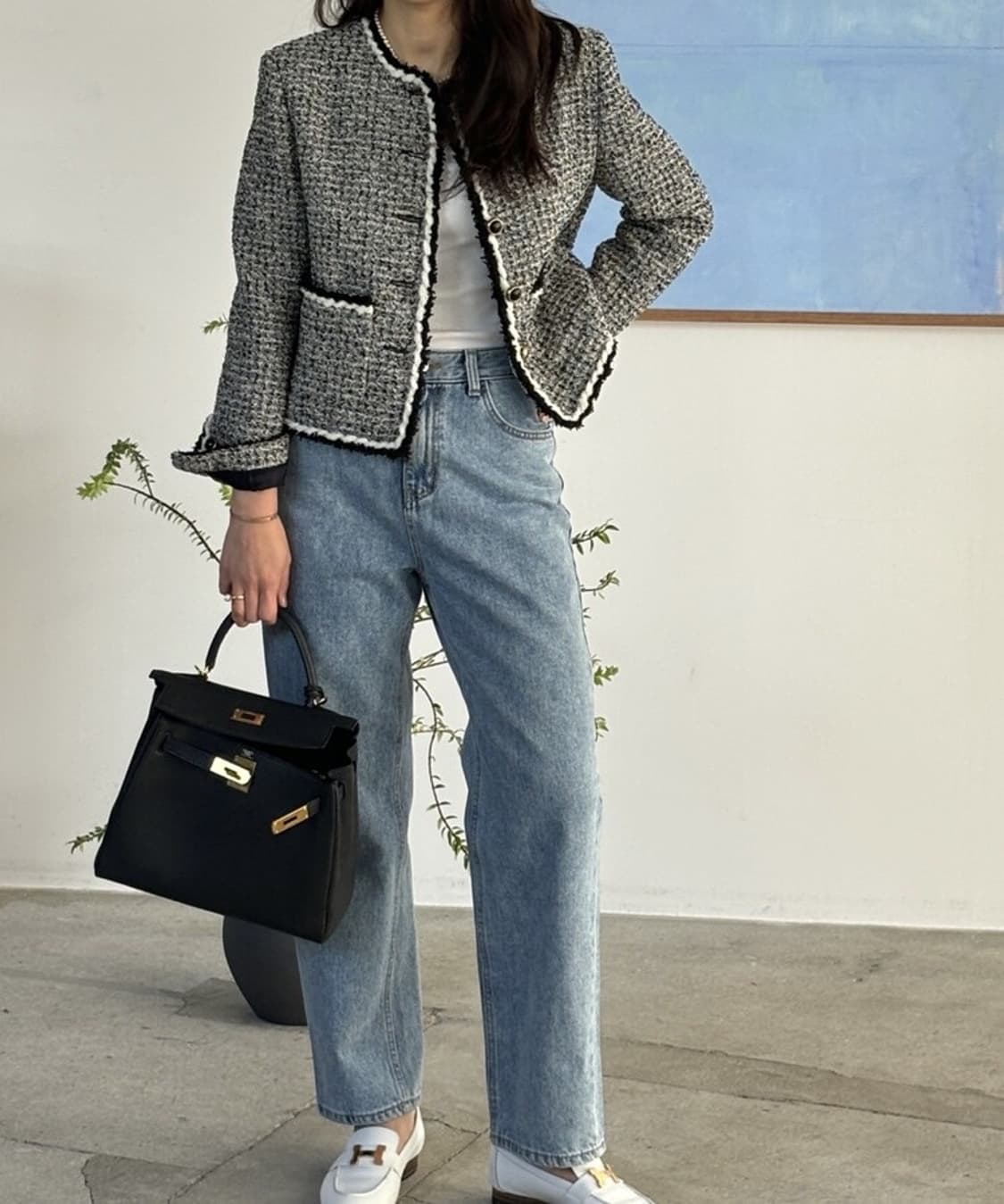 [새상품] 아뜰리에 드 쎄모먼 Juilette 트위드 자켓 36 상품이미지2