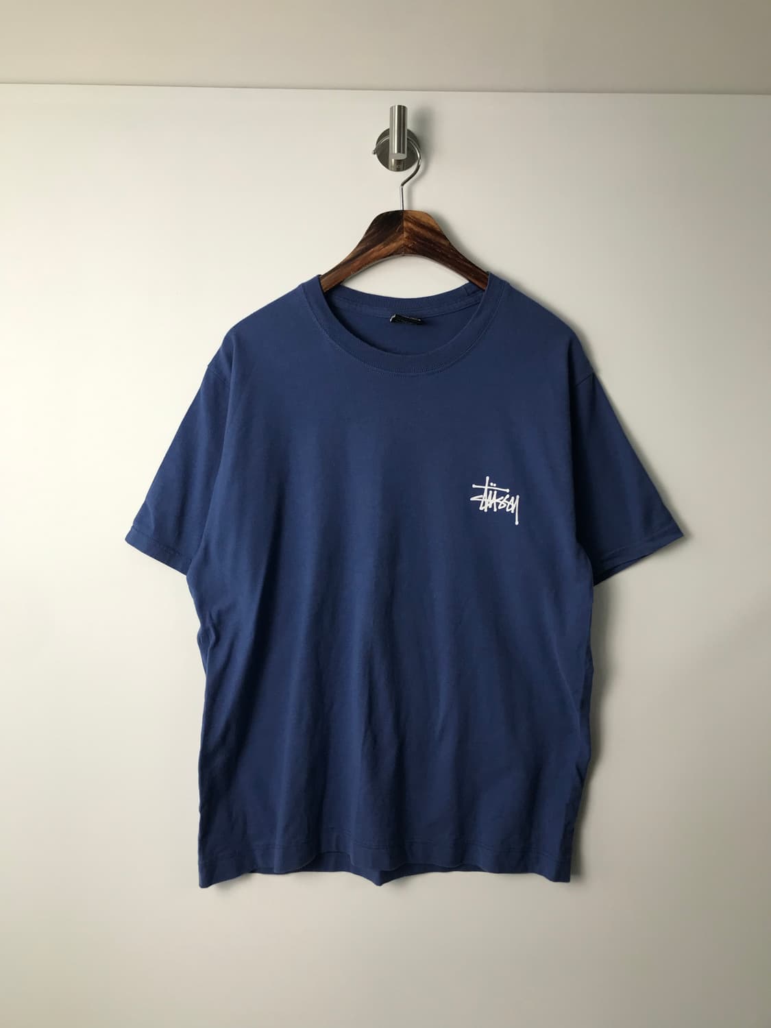 스투시 스탁로고 블루 반팔 티셔츠 상품이미지3