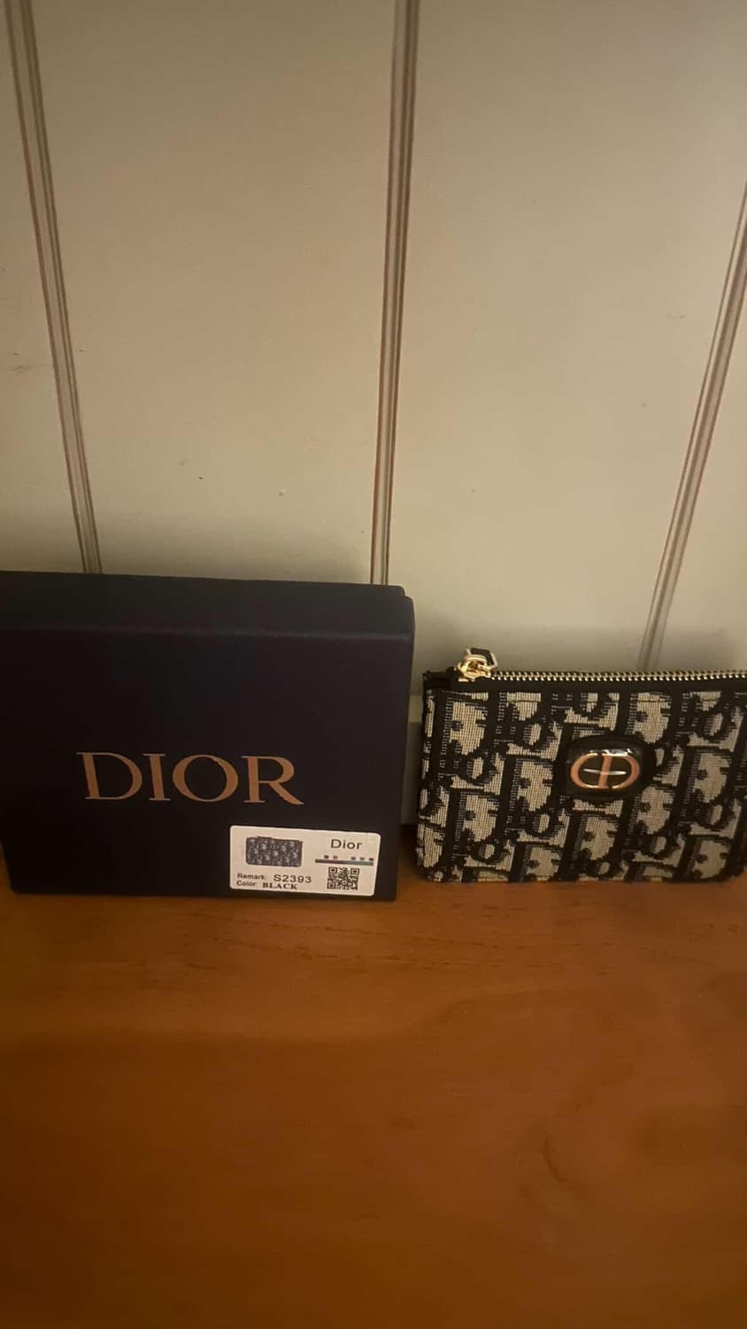 디올 30 몽테인 메리골드 지퍼 카드 홀더 디올 오블리크 자카드 블루 상품이미지1