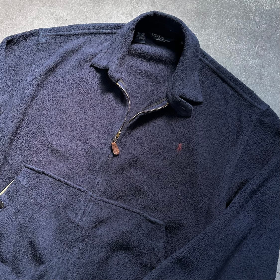 90s 폴로 네이비 후리스 스윙탑 자켓 (va.95) 상품이미지2
