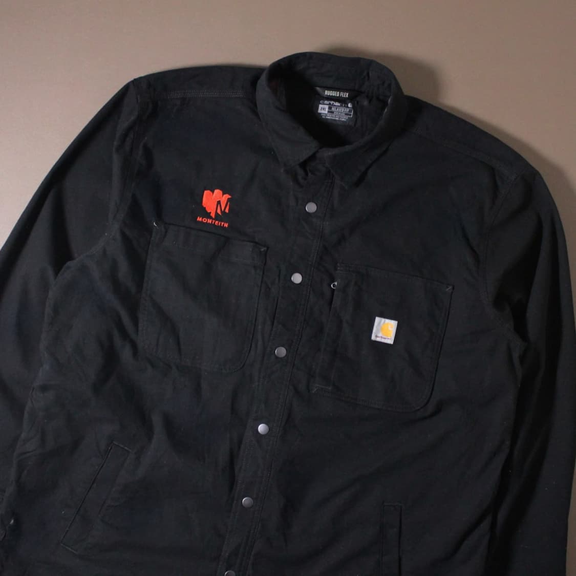 Carhartt 칼하트 러기드 플렉스 퀼티드 워크 자켓 블랙 상품이미지2