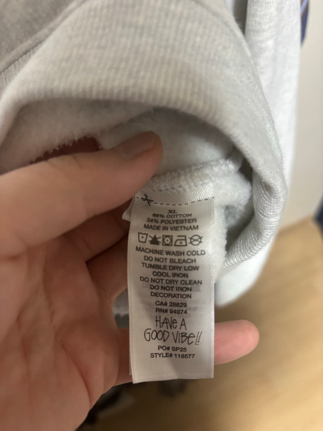 스투시 스투 아플리케 크루 애쉬 헤더 맨투맨 XL 상품이미지3