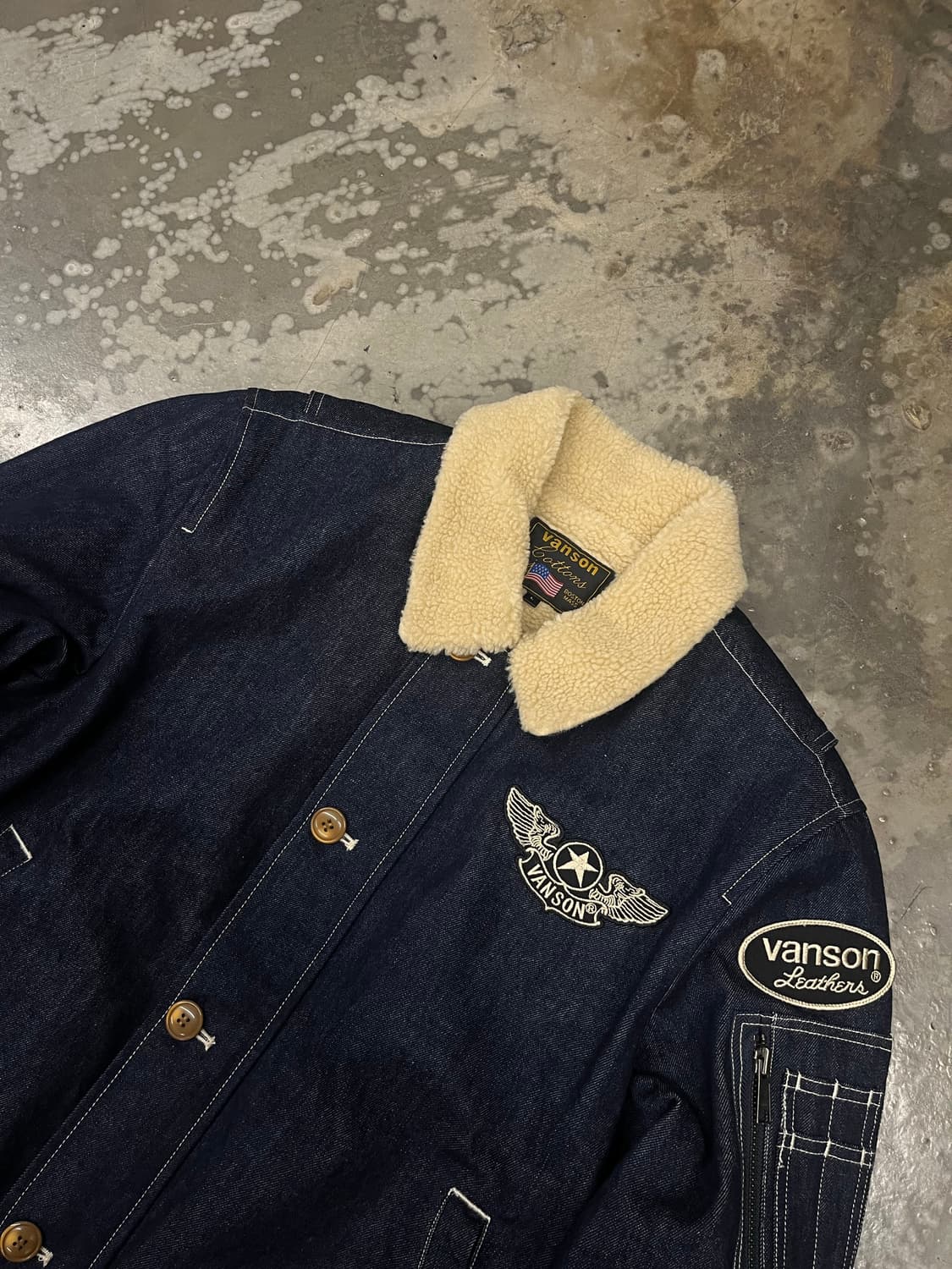 밴슨 시어링 데님 점퍼 L 상품이미지2