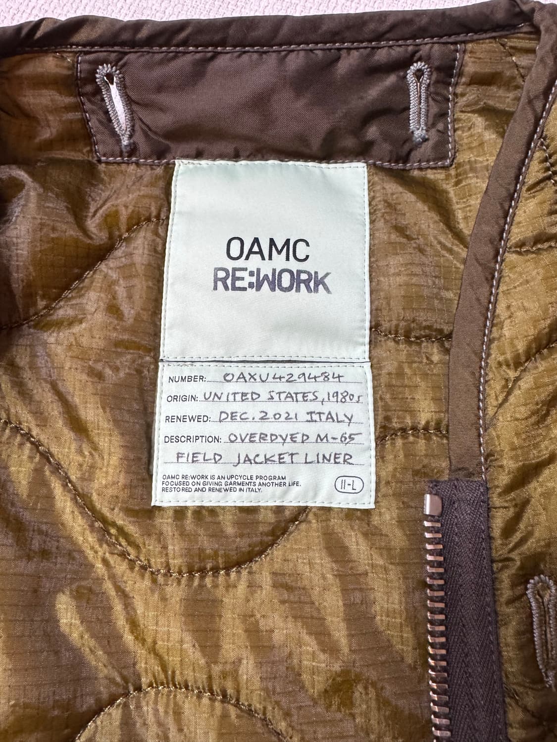 OAMC 리워크 경량패딩 상품이미지2